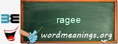 WordMeaning blackboard for ragee